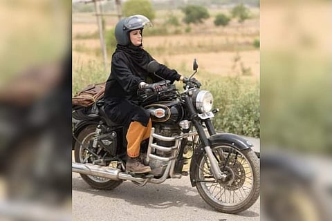 Dia Mirza Riding Bike