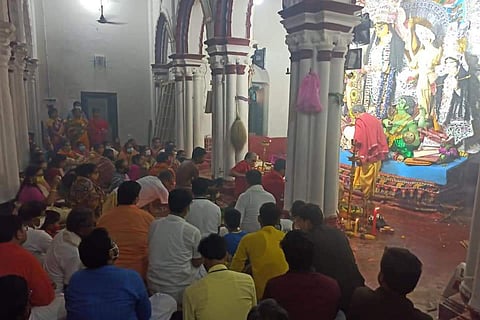 Visit the Deb Biswas Durga Puja and witness the unique rituals