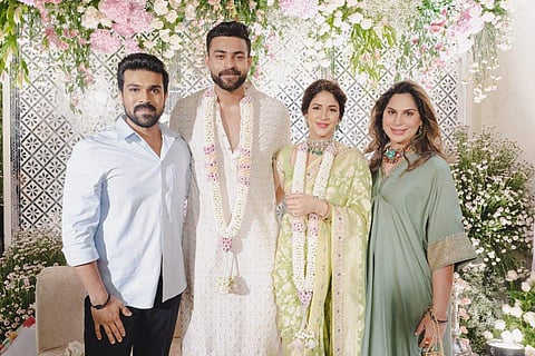 In frame: Ram Charan and Upasana with Varun Tej and Lavanya Tripathi
