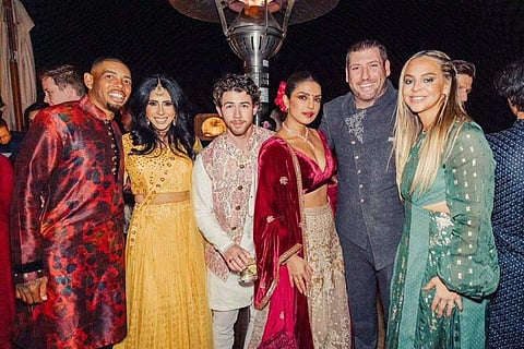 In frame: Nick Jonas and Priyanka Chopra with friends