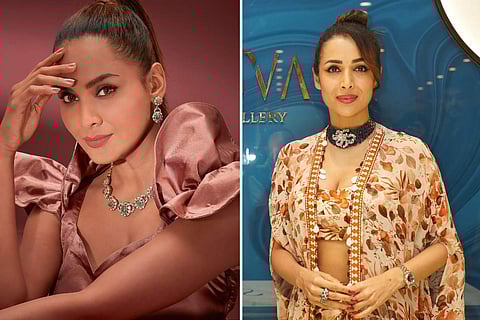 Malaika Arora wearing the blue sapphire choker from the new collection