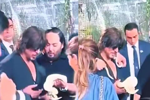 Shah Rukh Khan with Anant Ambani
