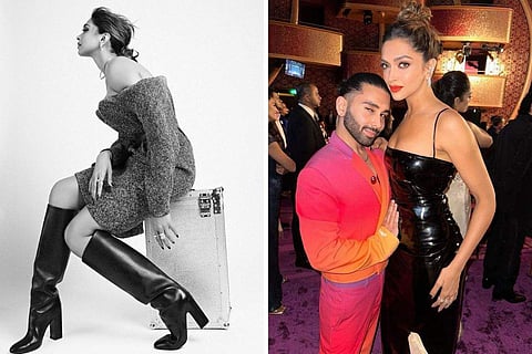 Deepika Padukone slips into a latex black dress after stunning LV gown for Jio World Plaza launch