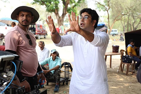 Dhrubo Banerjee on set