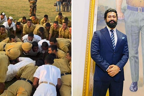 Vicky Kaushal does knuckle push-ups with IMA cadets