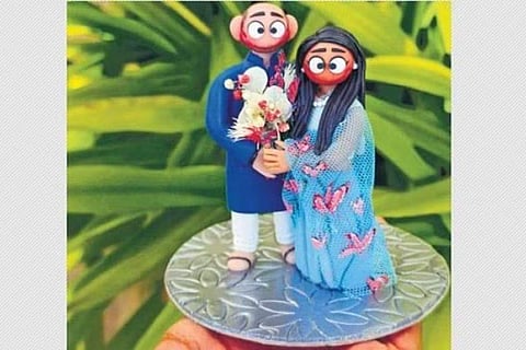 In frame: One of the art works by Ruchika Nambiar