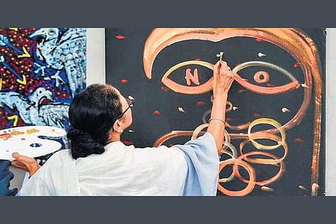 Mamata Banerjee’s penchant for painting has often managed to court controversy