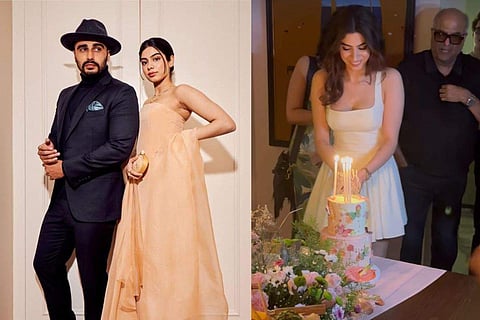 Khushi Kapoor with Arjun Kapoor
