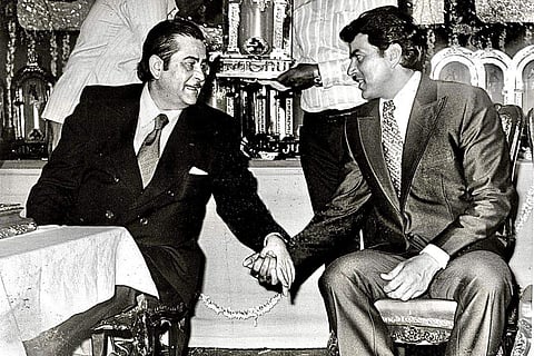 In frame: Dharmendra with Raj Kapoor