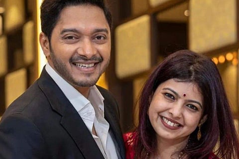 Actor Shreyas Talpade with wife Deepti