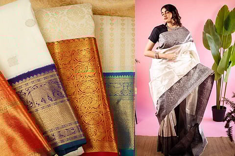 Avishya White Kanjivaram Silks