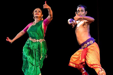 In frame: Swati Athmanathan (L) Santanu Roy (R)