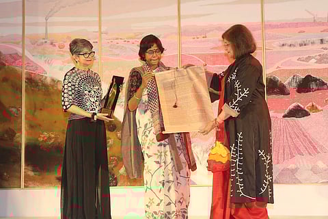 (L-R) Pratiti Basu Sarkar, Mohua Ghosh, Rakhi Sarkar