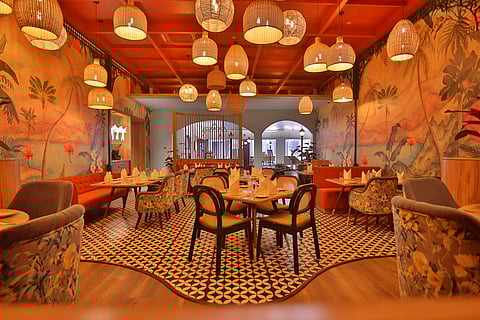 A section of the restaurant