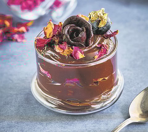 Recipe: This Rose Chocolate Pot de Creme is a perfect dessert for Valentine's Day 