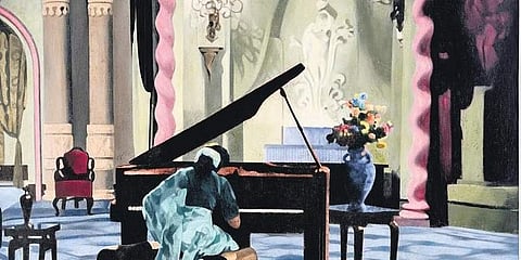 'Rita At The Piano', a painting at the exhibition