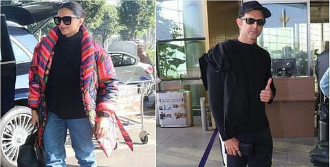 Deepika Padukone pairs up vibrant tropical jacket with basic tee as she leaves for Fighter shoot [SE