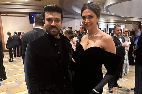 Ram Charan and Deepika Padukone at Oscars 2023