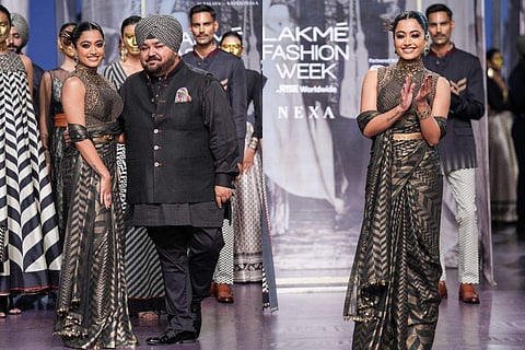 Rashmika Mandanna with JJ Valaya