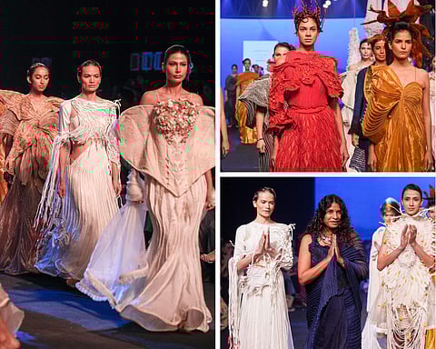 Couturier Vaishali Shadangule's latest collection, Beneath, morphs an array of sea creatures