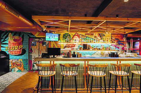 Interiors at Zonkk restobar