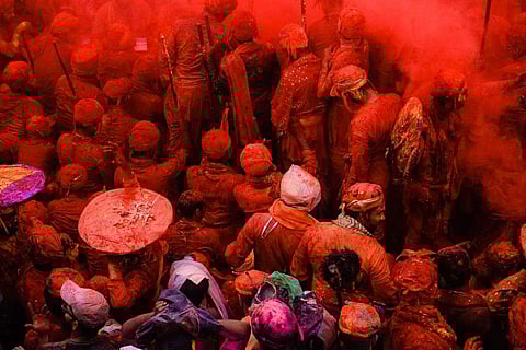 Holi is performed with flowers in Vrindavan| Image for representational purposes
