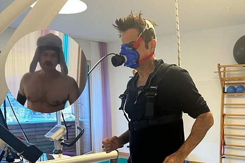 Screengrab from Anil Kapoor's workout video