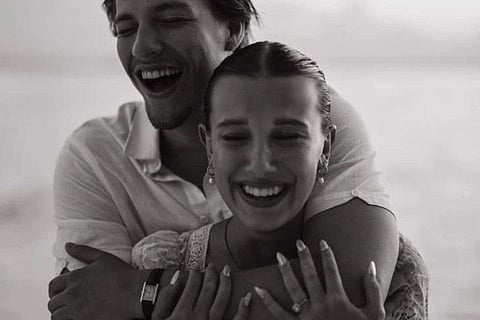 Millie Bobby Brown with Jake Bongiovi