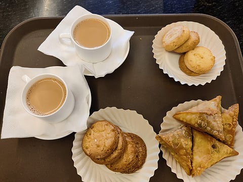 Golden Tea with Osmania and Khari Biscuits