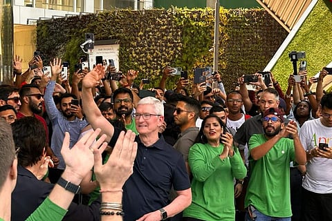 Tim Cook greets first customers as Apple debuts India retail store in Mumbai