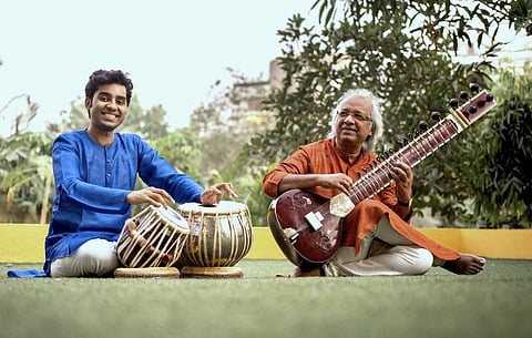 Ishaan Ghosh with father, Pandit Nayan Ghosh