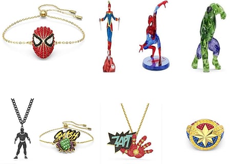 Swarovski has created eight jewellery pieces, five crystal figurine collectables, and a set of stickers