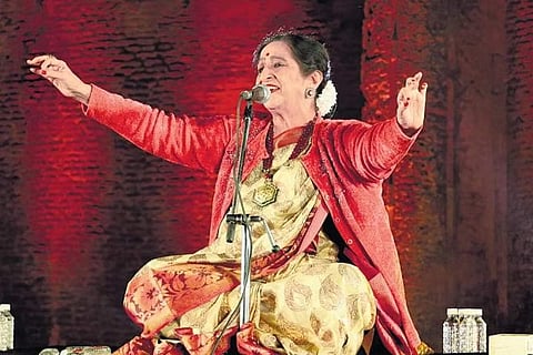 Aruna Sairam performs at the Gobindgarh fort in Amritsar