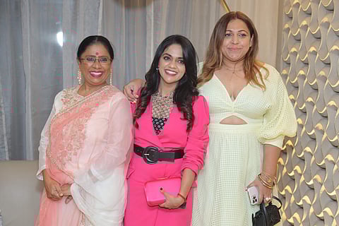 Shanti, Meenakshi & Bhavni at Karun's birthday bash