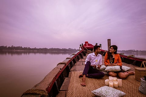 You can take a boat ride during dusk