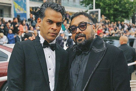 Anurag Kashyap and Vikramaditya Motwane pose on Cannes 2023 red carpet in black tuxedos