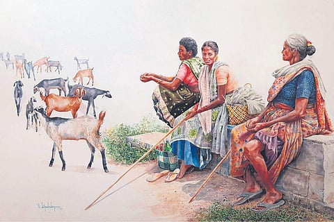 Pictorial Journey brings together the works of three artist friends