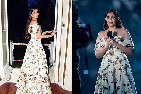 Sonam shared images of the outfit on her Instagram handle