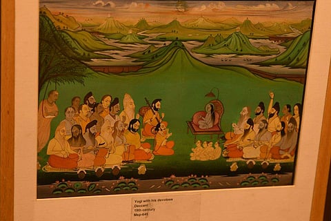 Painting on display