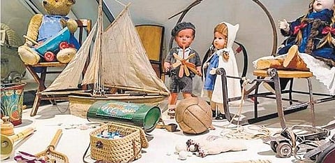 A collection of toys from 1945;