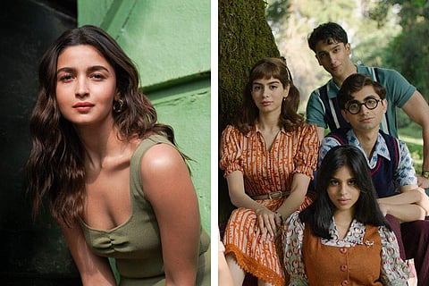 (L-R) Alia Bhatt, 'The Archies' cast