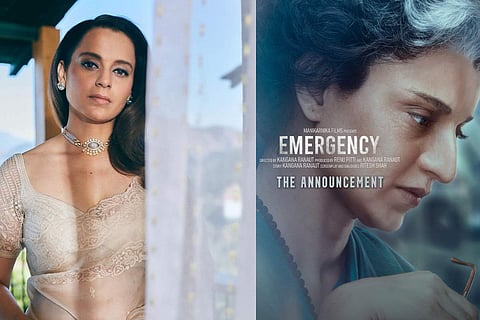 Kangana Ranaut (L), Ranaut as Indira Gandhi in Emergency