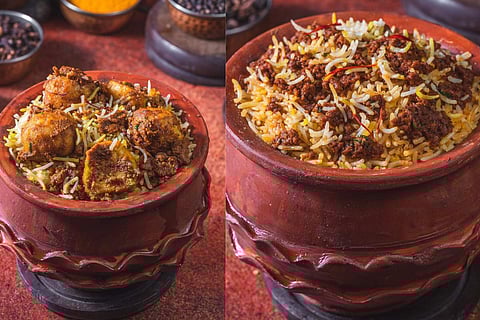 Keema Biryani and Sahi Subz Kofta Biryani