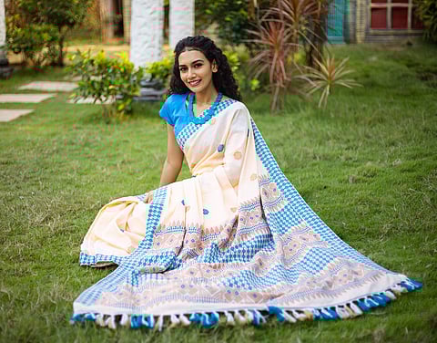 Assam Cotton Saree from Avishya's collection