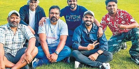 From right: Harinarayan Rajeev, Nideep Varghese, Sinu Raghavan, Kurian Onnunny Samuel, Binku Mathews and Joseph Tom Neriamparambil