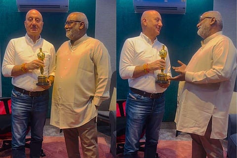 Anupam Kher with MM Keeravani