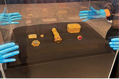 Cultural artefacts are handed back to Indonesia during a ceremony in Leiden, Netherlands,