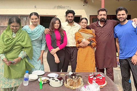 Sehnoor on the sets of her production venture