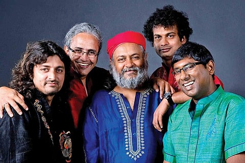 In frame: The band Indian Ocean