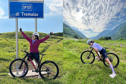 Saiyami shares pictures from her bikepacking trip to Italy
